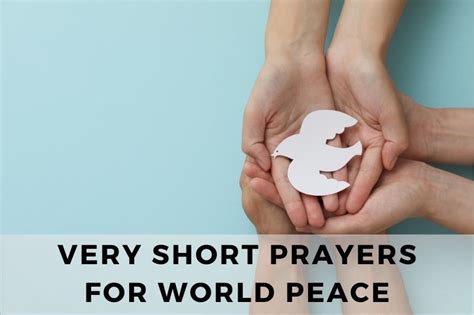short prayer for world peace